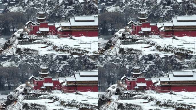 松潘古城雪景