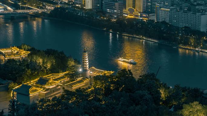 兰州城市夜景航拍