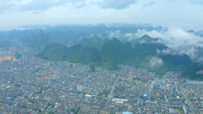 百色市田东县城市航拍