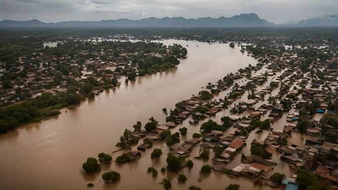 贝拉莫桑比克难民营伊代飓风造成洪水破坏