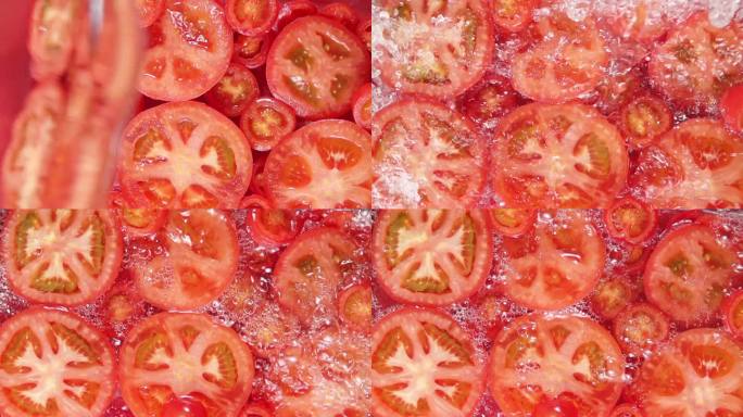西红柿圣女果番茄泼水高速