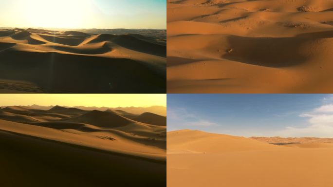 沙漠航拍空镜素材