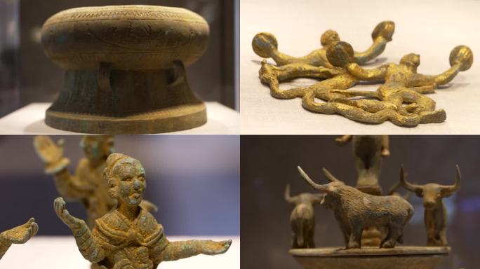 云南昆明博物馆古滇族青铜器展示合集