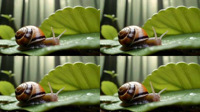 蜗牛春雨 森林微观世界