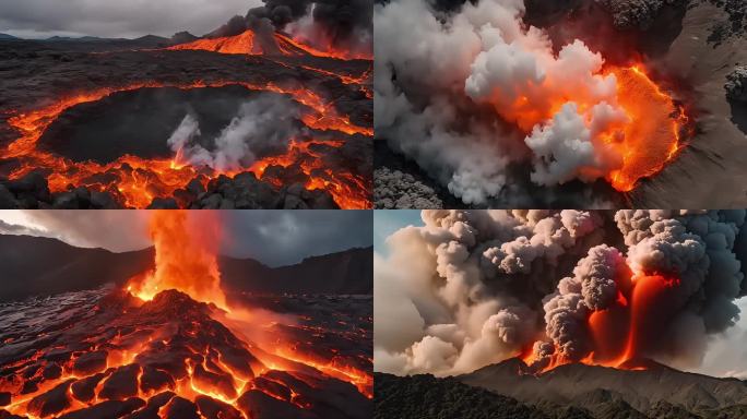 4k火山喷发大合集