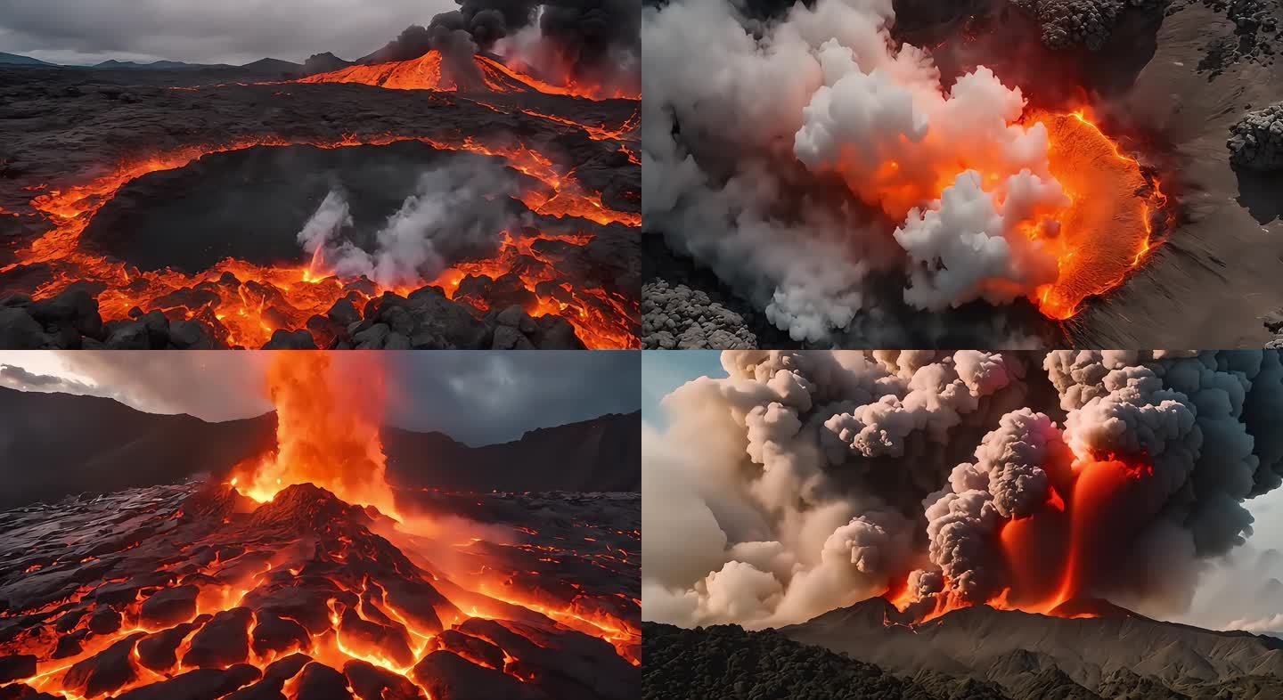 4k火山喷发大合集