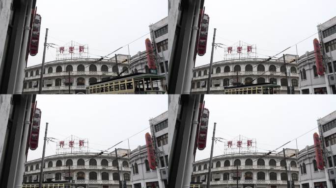 旧上海电车1旧上海抗日觉醒影视基地