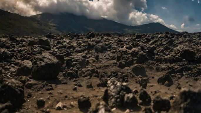 火山爆发 大地废墟