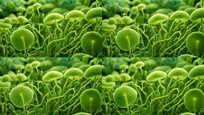 显微镜下的海藻
