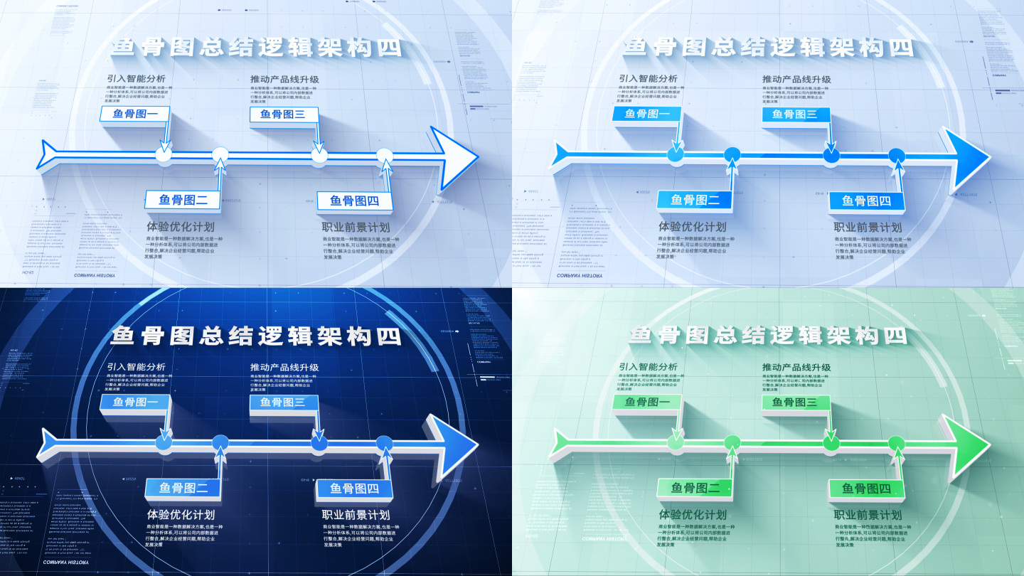 五款鱼骨图四架构