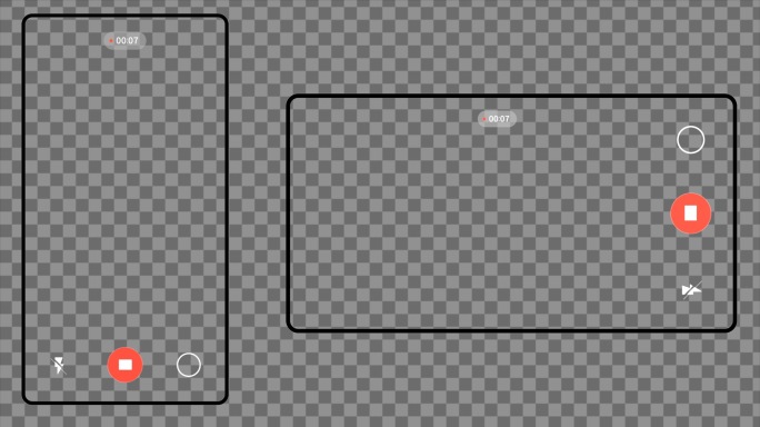 手机录制视频取景框-横屏竖屏