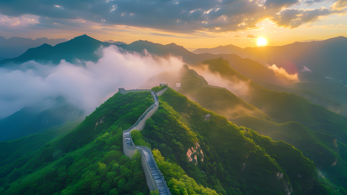 祖国山川河流风景延时4K