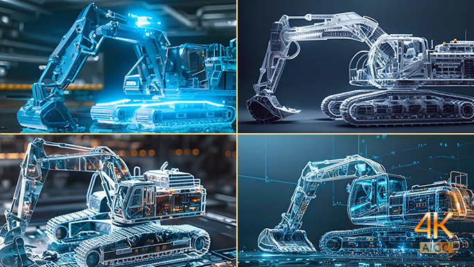 高科技智慧挖掘机 大型工业机械 物联网