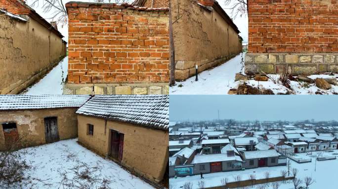 苏北农村冬季房屋