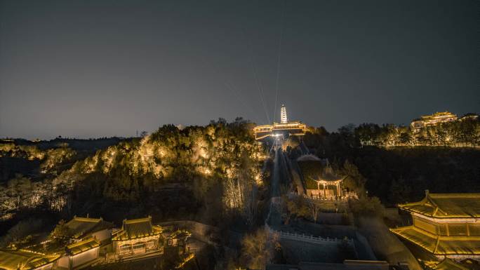 兰州城市夜景航拍