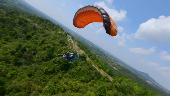 【4K】滑翔伞穿越机 户外极限运动