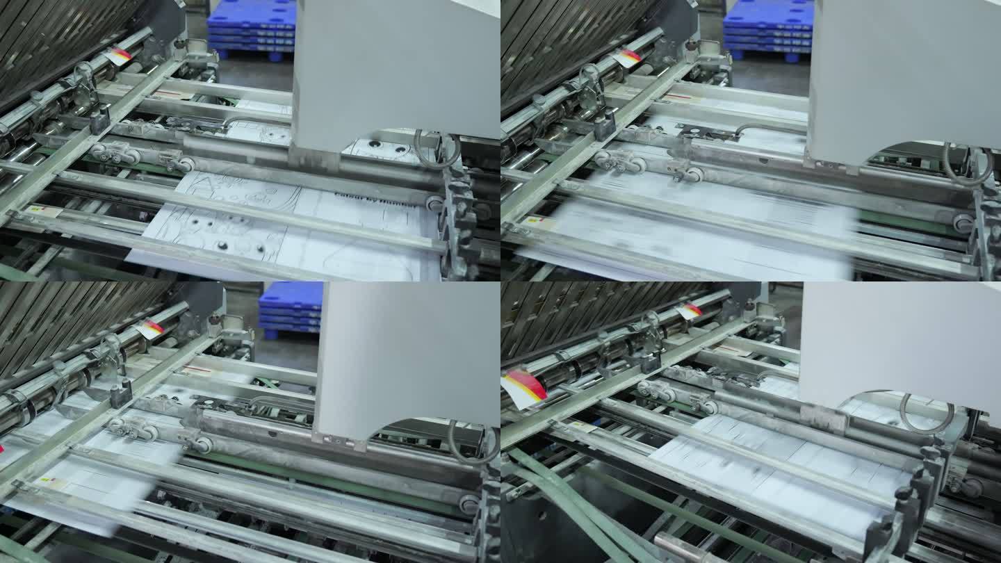 快速运行中的印刷厂机器设备5