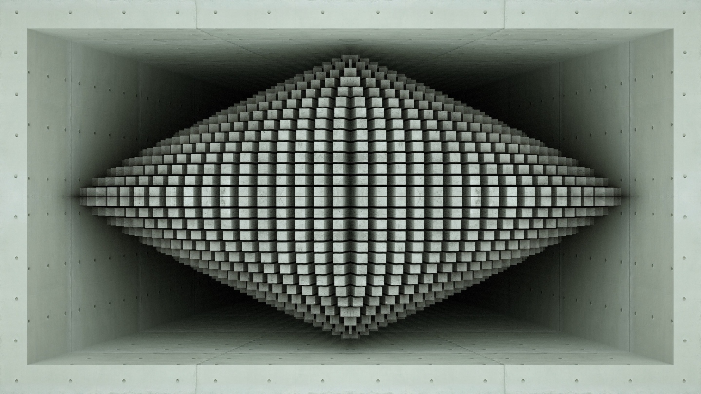 【裸眼3D】工业质感建筑空间矩形方块矩阵