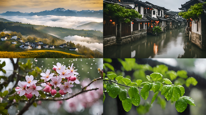 清明节二十四节气梅雨雨天皖南