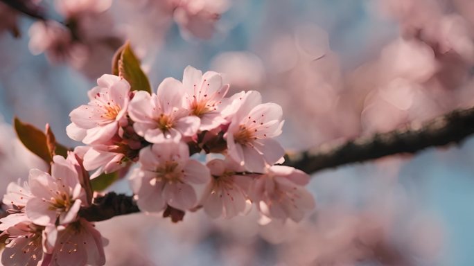 春季桃花樱花粉素材合集