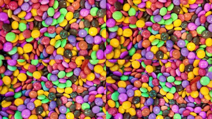 彩色巧克力糖果宣传片实拍视频素材