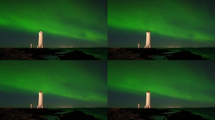 北极光，冰岛的北极光，真正的星空随时间流逝，天文现象，太阳风，地球电磁场，北方冬季夜空的自然奇观
