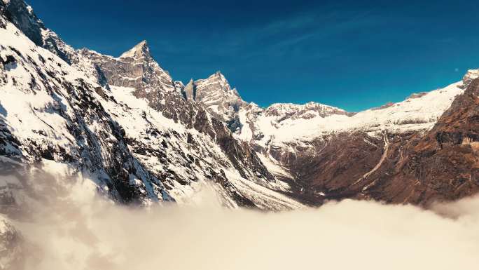 山雪山山峰山脉意境风景