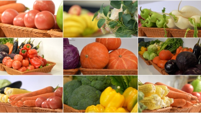 有机蔬菜南瓜紫甘蓝玉米西红柿 绿色健康