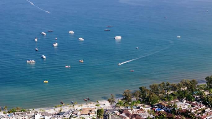 海岛度假泰国普吉岛芭东海滩航拍4k