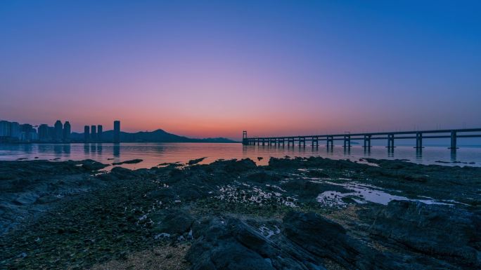 大连星海湾日出移动延时