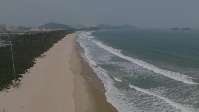 广东阳江海陵岛沙滩海洋高空航拍