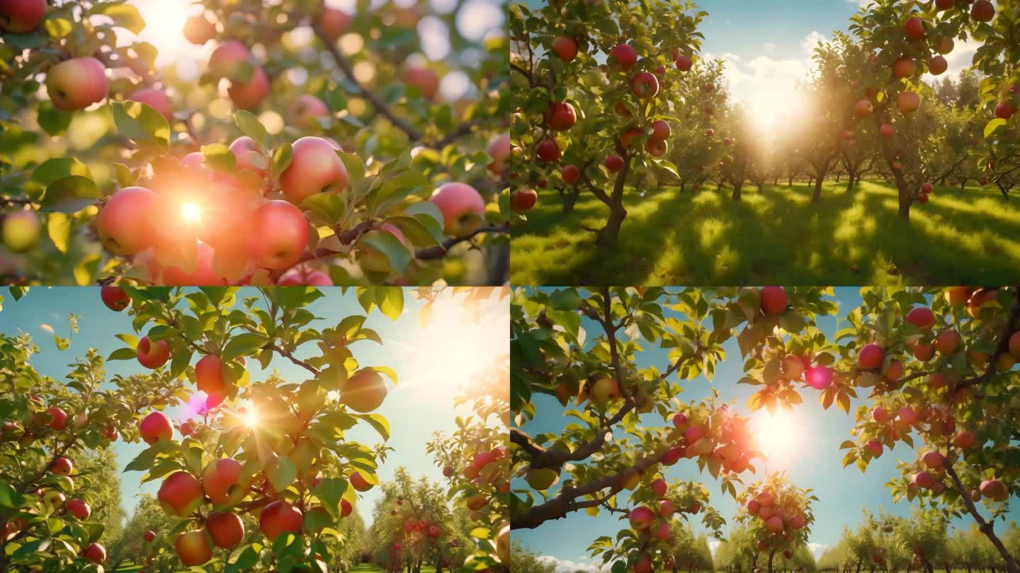 苹果果园苹果树写实cg动画效果