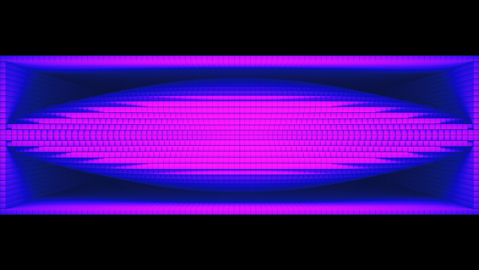 【裸眼3D】蓝紫色调赛博矩阵镜像幻影空间