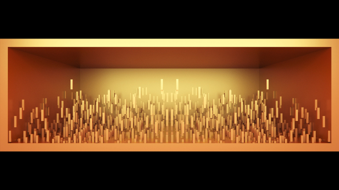 【裸眼3D】红金粒子矩阵几何立体奢华空间