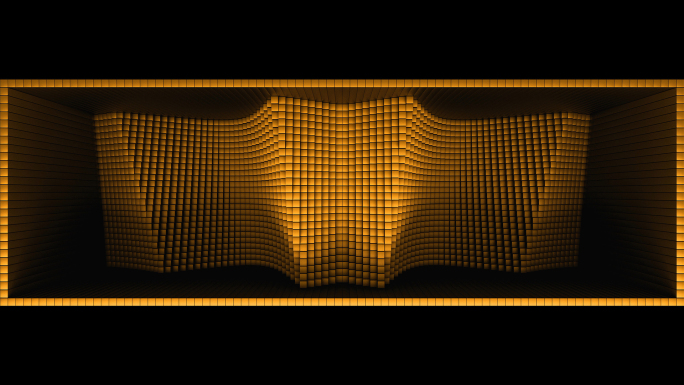 【裸眼3D】黄金华丽殿堂光影空间矩阵墙体