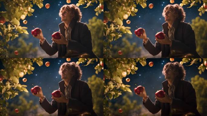 牛顿在苹果树下