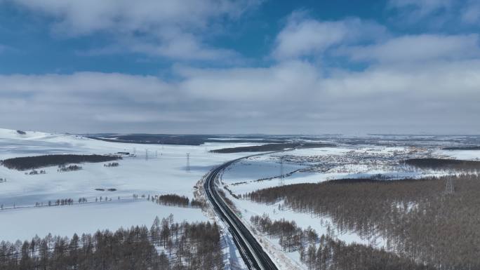 森林雪原高速公路