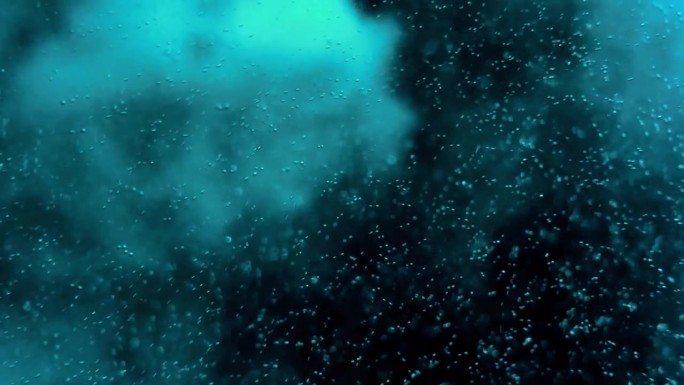 水中的氧气气泡，4k镜头