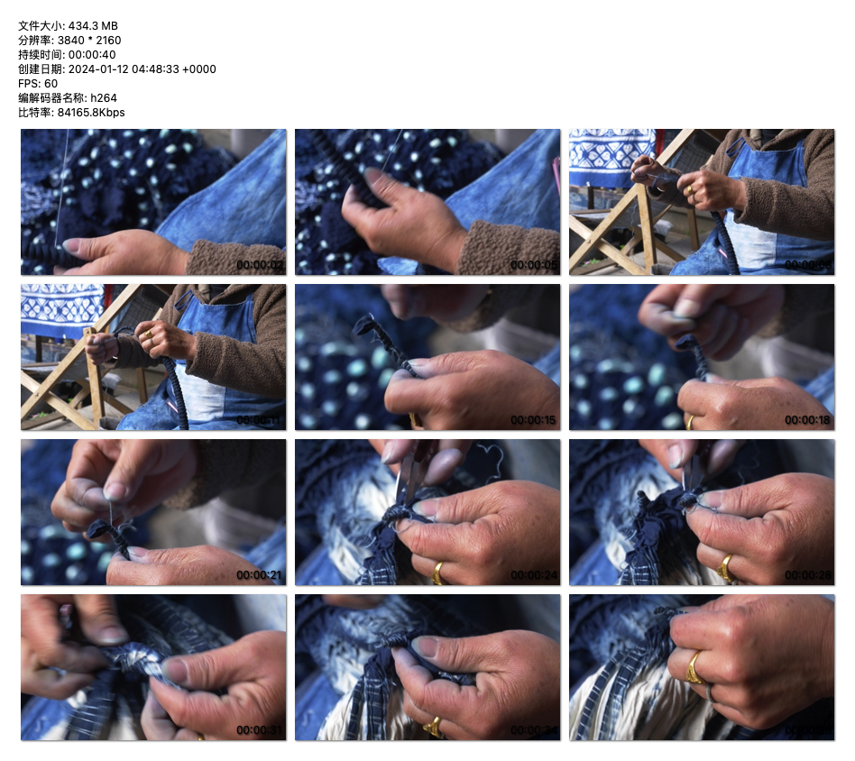 手工艺精髓：制作传统结绳蓝染布