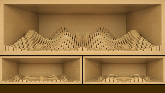 【裸眼3D】原木抽象山水自然几何艺术空间