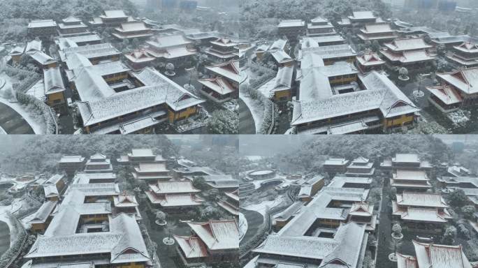 西普陀寺大雪