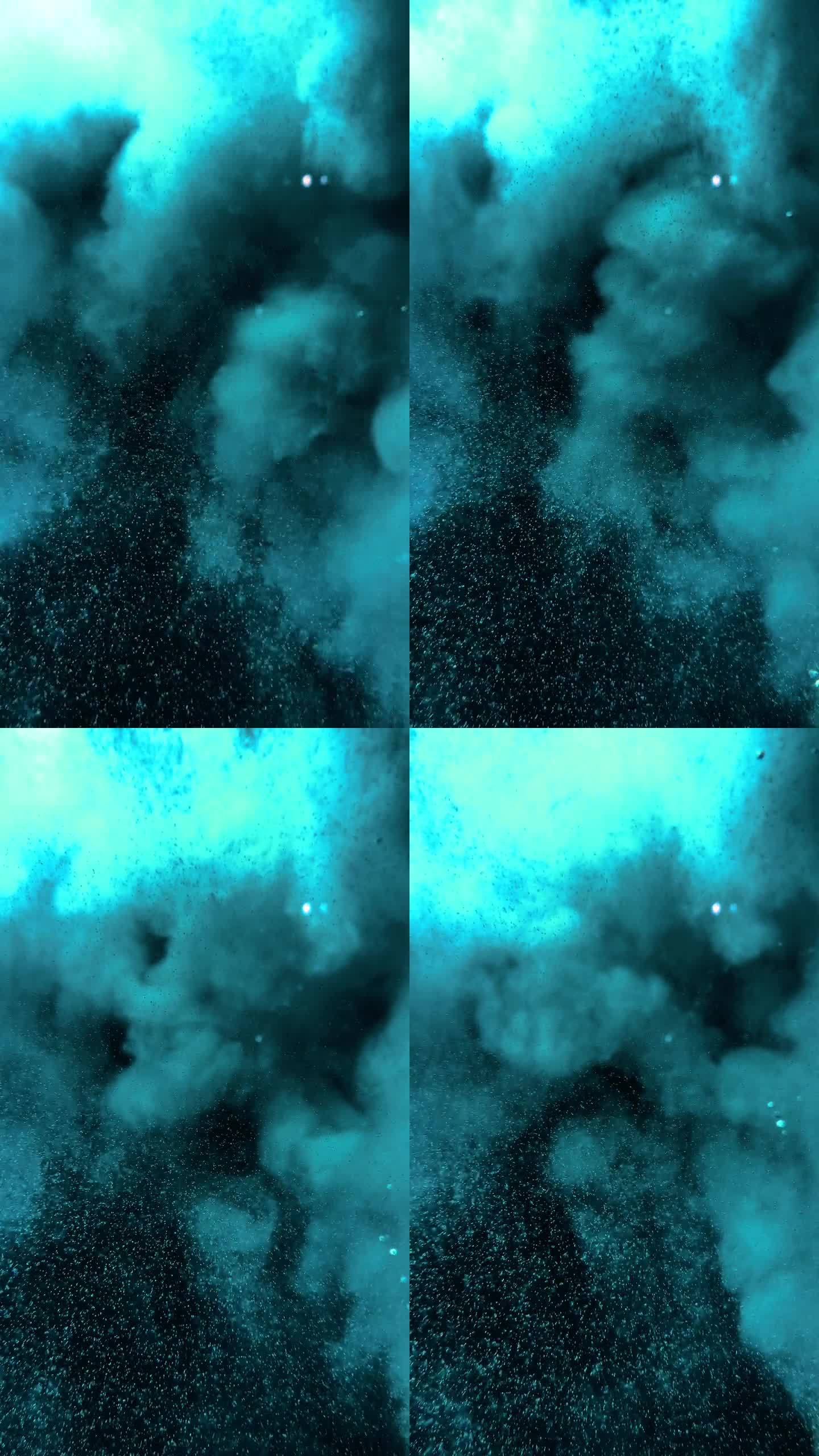水中的氧气气泡，4k镜头