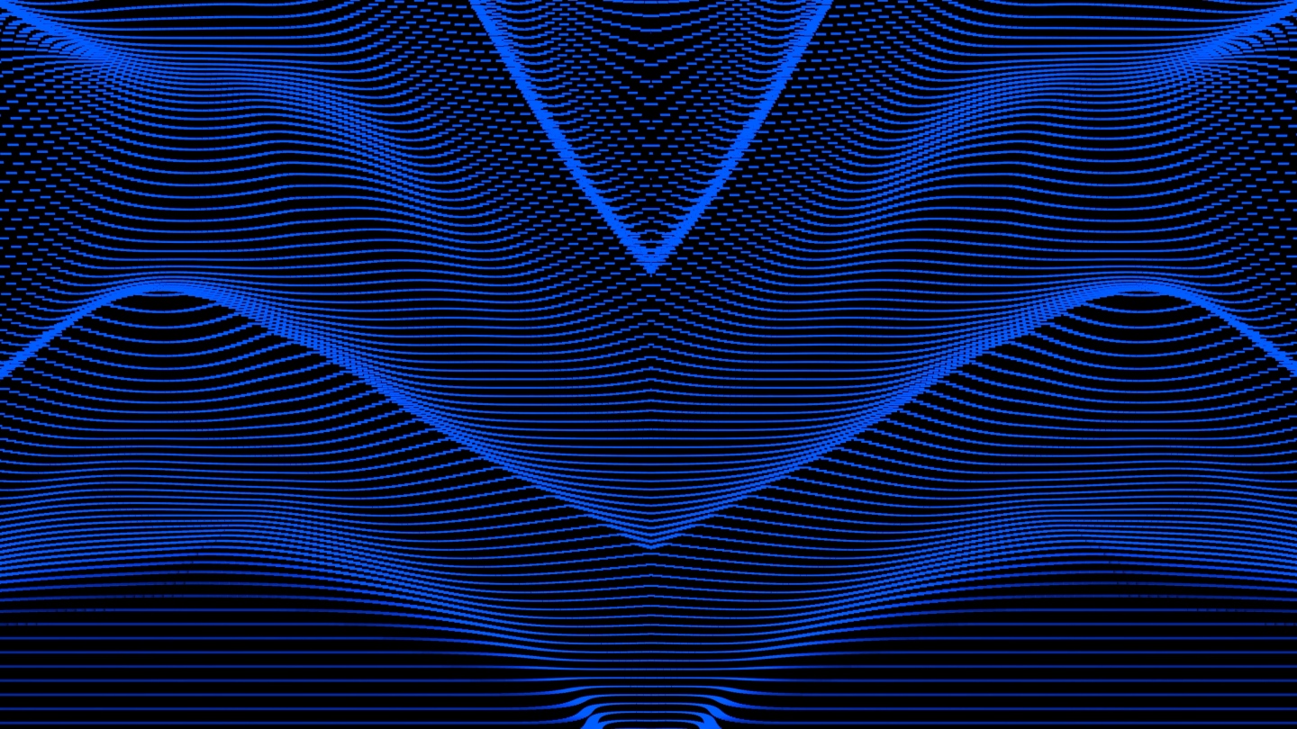 【4K时尚背景】萤蓝粒子虚拟曲线暗光科技