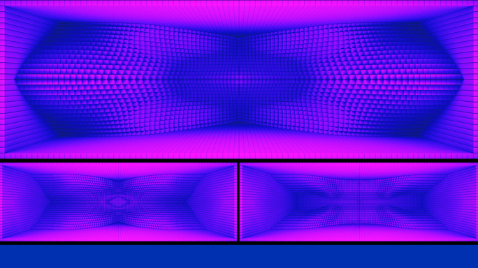 【裸眼3D】蓝紫色调赛博矩阵方块幻想空间