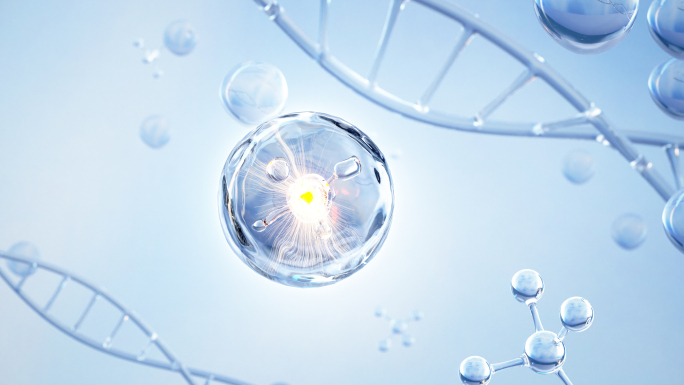 美妆化妆品细胞DNA精华球分子