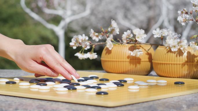 品茶喝茶下围棋看书