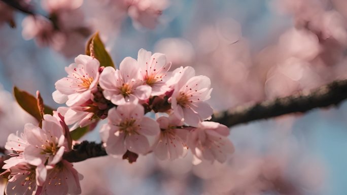 春季桃花樱花粉素材合集