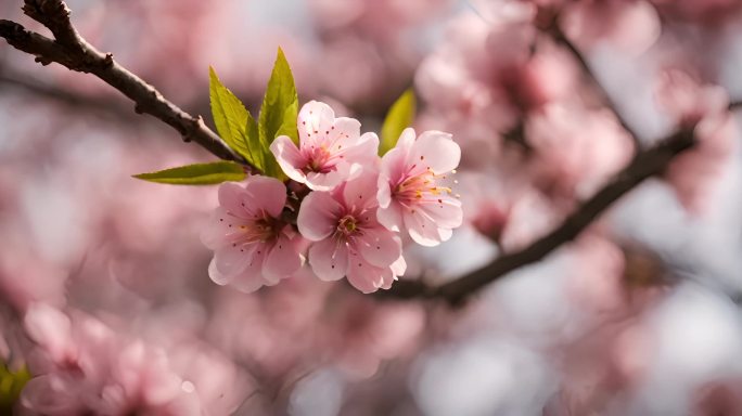 春季桃花樱花粉素材合集