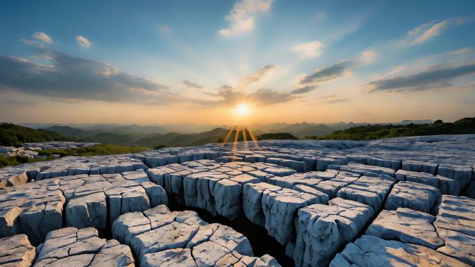 桂林喀斯特地貌星空延时日出日落