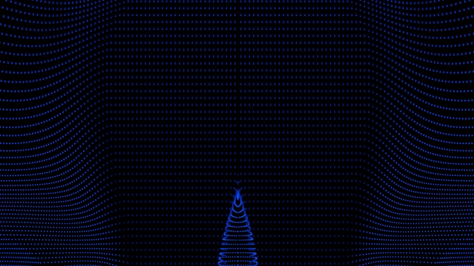 【4K时尚背景】发光蓝色虚拟曲线暗光科技